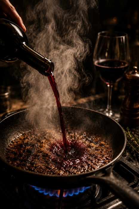 Wine in food