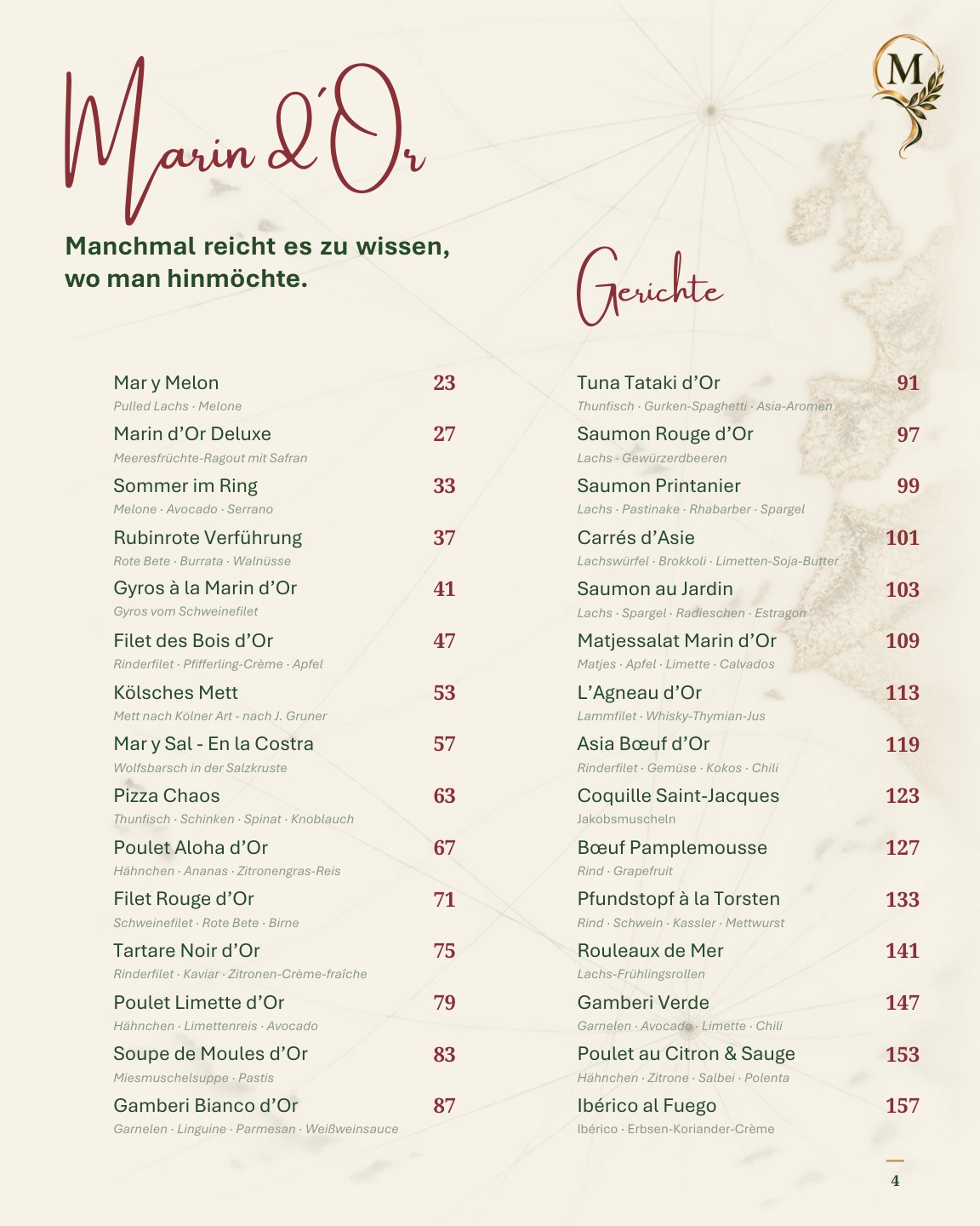 Culinary map from Marin d’Or, page 2