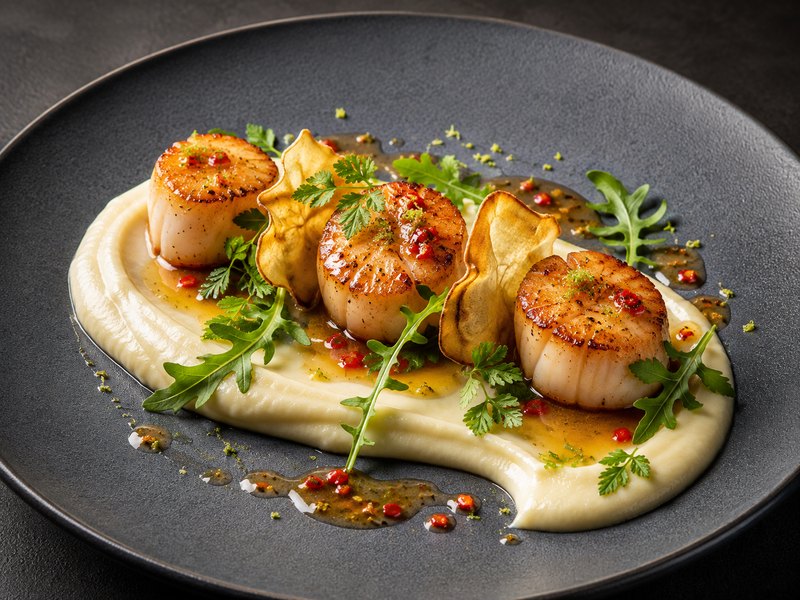 Scallop · parsnip · maple · chilli · lime